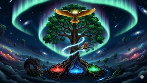 The Cosmic Axis: Yggdrasil and the Guardians (AI Video)