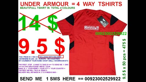 Cheap 9.5$ under armour stylish tshirts , with including delivery USA UK EUROPE at your home