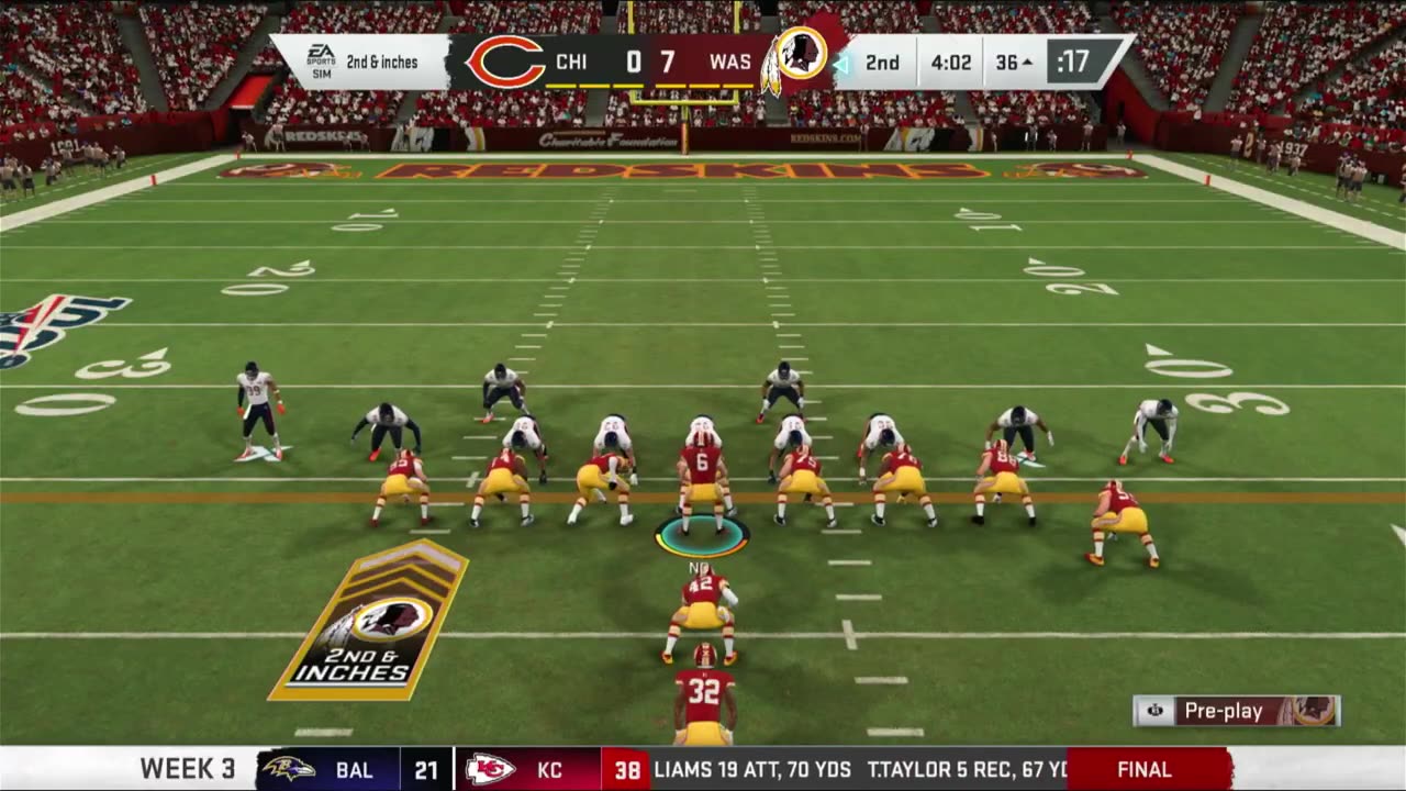 Redskins , Chicago bears