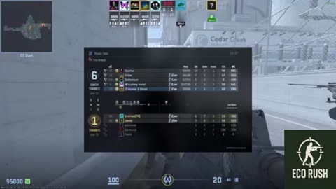 In Counter-Strike 2, my team successfully defeated the enemies in two rounds