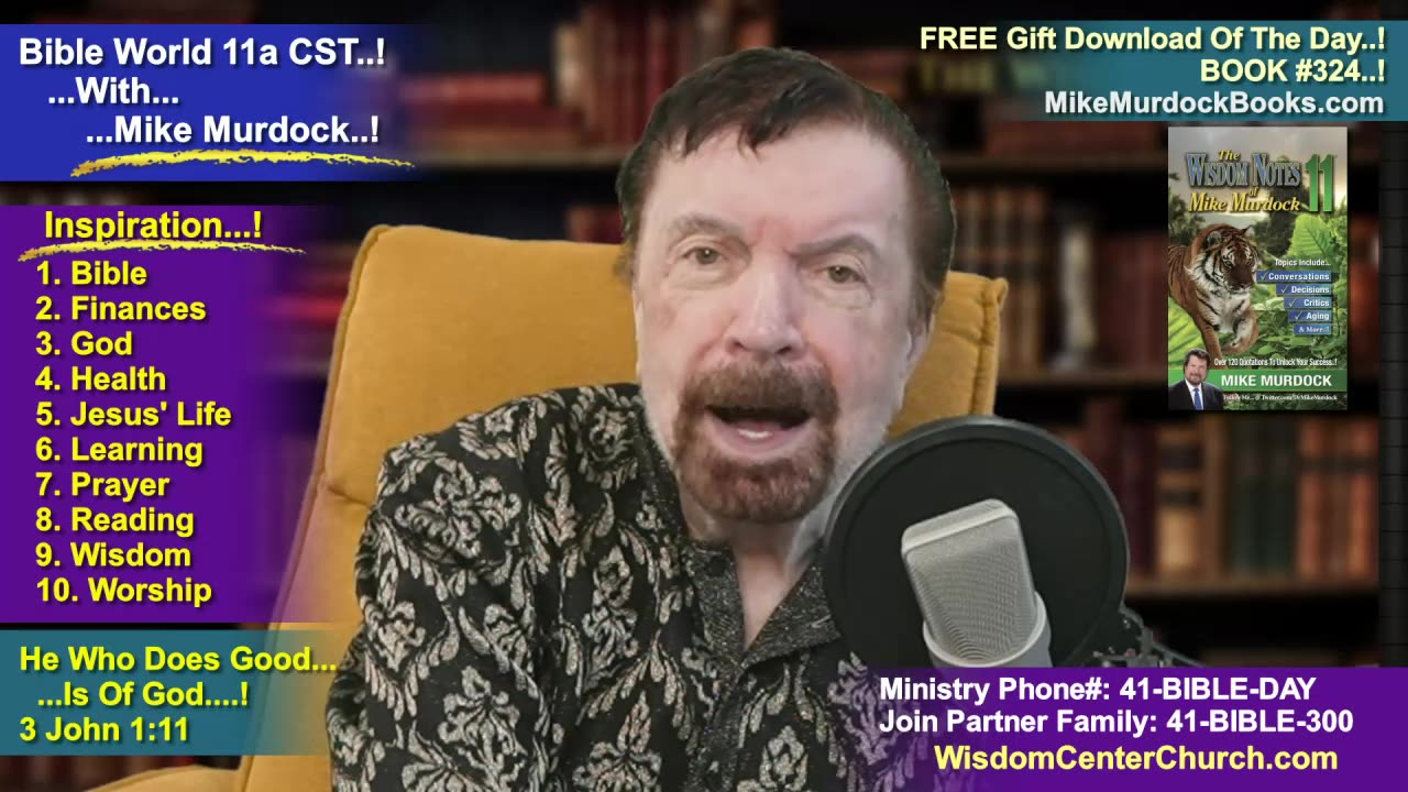 Thurs Nov. 20 - Bible World With Dr Mike Murdock..!!