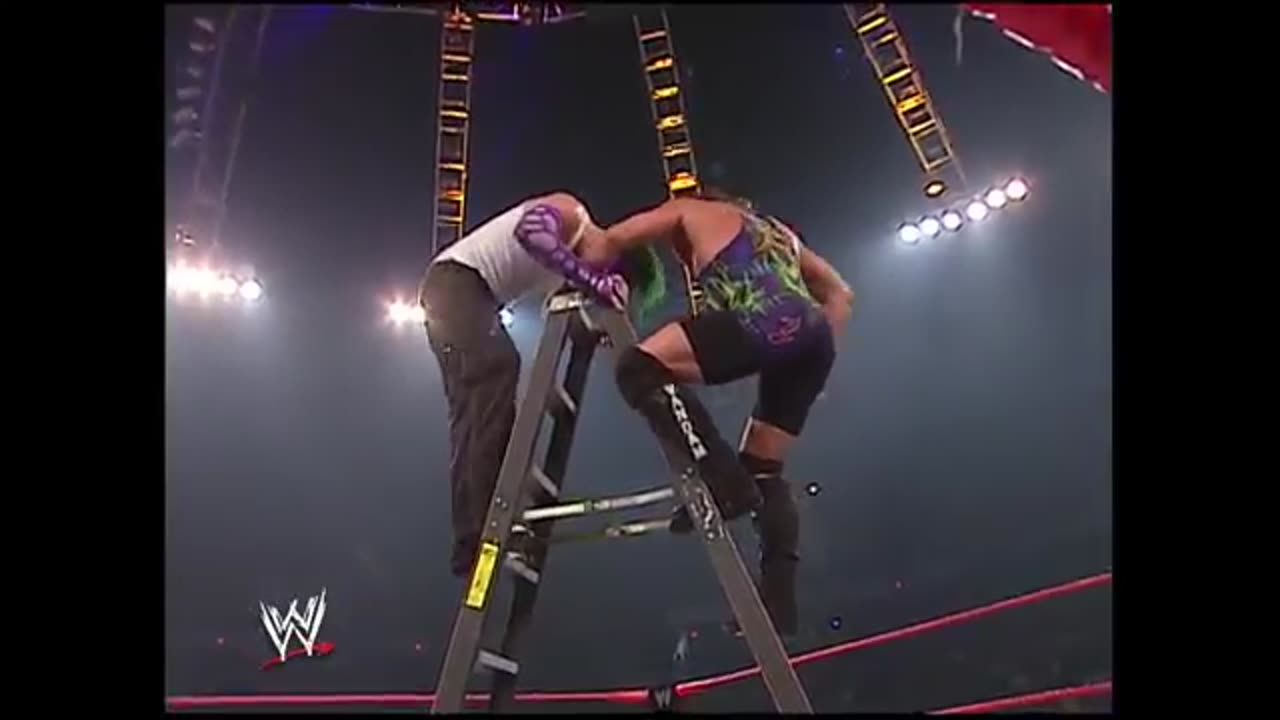 [FULL MATCH] RVD VS JEFF HARDY (I.C. + EUROPEAN TITLE UNIFICATION) LADDER MATCH WWE RAW 2002