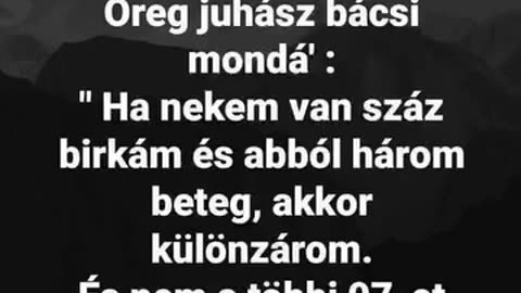 Öreg juhász bácsi mondá