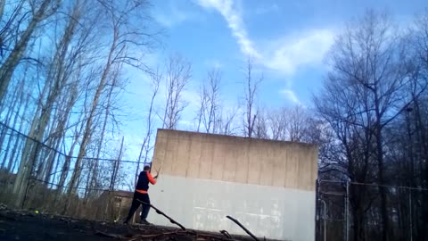 Boring Tennis Video_ Playing with myself against a wall.
