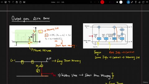 53.5 Output Gate In LSTM RNN Krish Naik ML