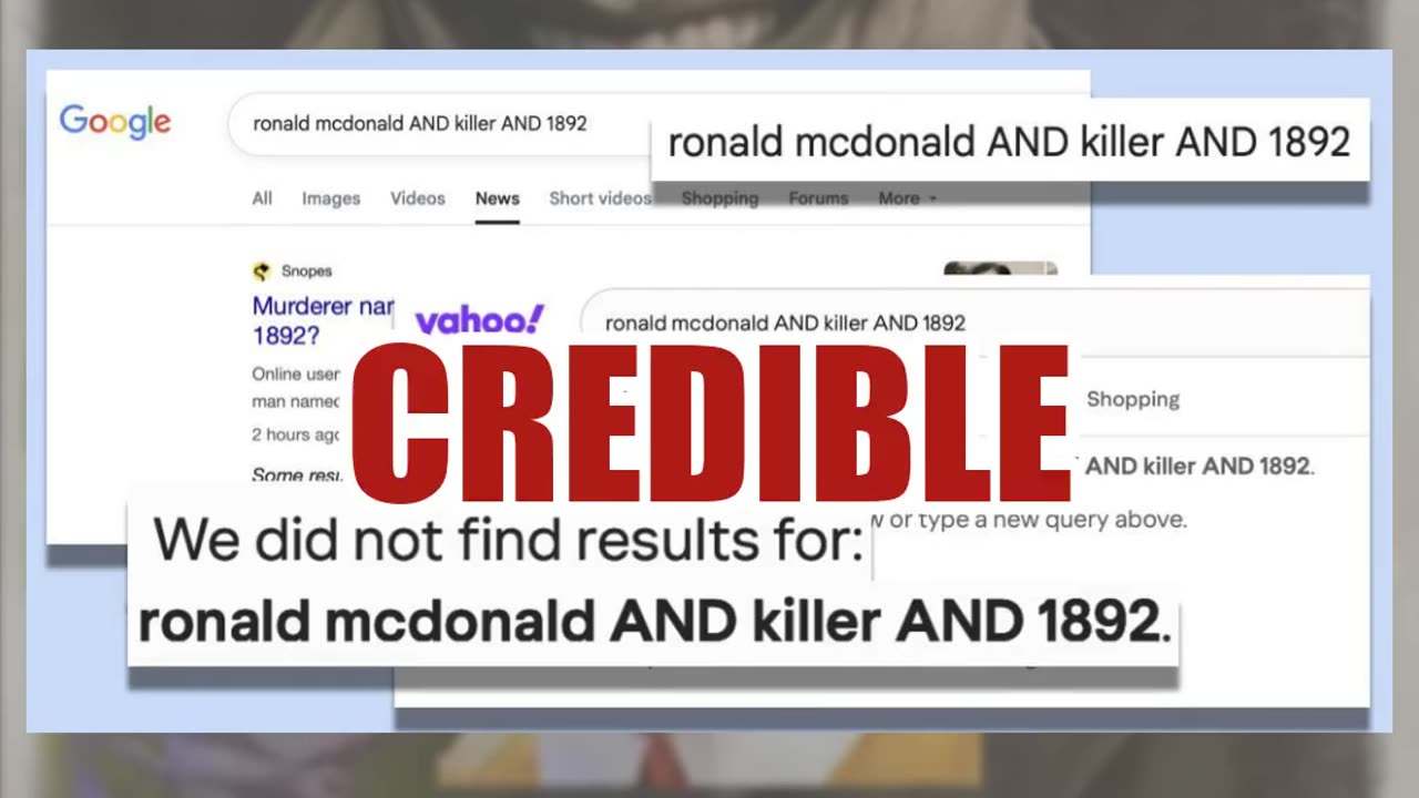 Fact Check: Video Does NOT Prove Ronald McDonald Killed Children In 1892
