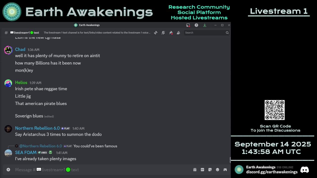 Earth Awakenings - Livestream 1 - #4018 - Live on Rumble/Youtube/X-Twitter/Twitch