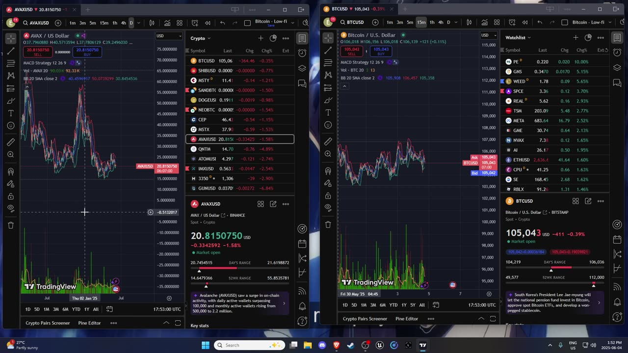 Setting up the stream, ready for the crypto takeover