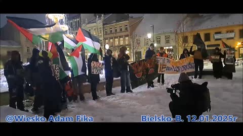 Protesty w Bielsku-Białej przeciw wojnie w Palestynie