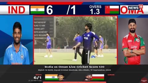 Asia Cup 2025 LIVE | India Vs Oman LIVE Match Today | India vs Oman LIVE Score Updates | N18G