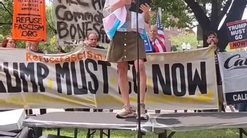 🚨 WATCH: Tr*ns activist cries about Trump 'coming after' tr*ns people in the military