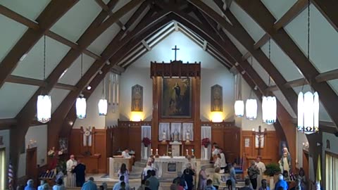 Corpus Christi Mass w Choir and beginning of Eucharistic Procession 11 AM Mass 062225AD