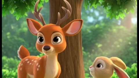 Pyaasa Hiran Aur Dayalu Khargosh – A Heartwarming Jungle Story for Kids" #ai #viral