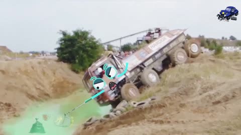 Off Road Truck Mud Race | Extrem off road 8X8 Truck Tatra - Woa Doodles Funny Videos