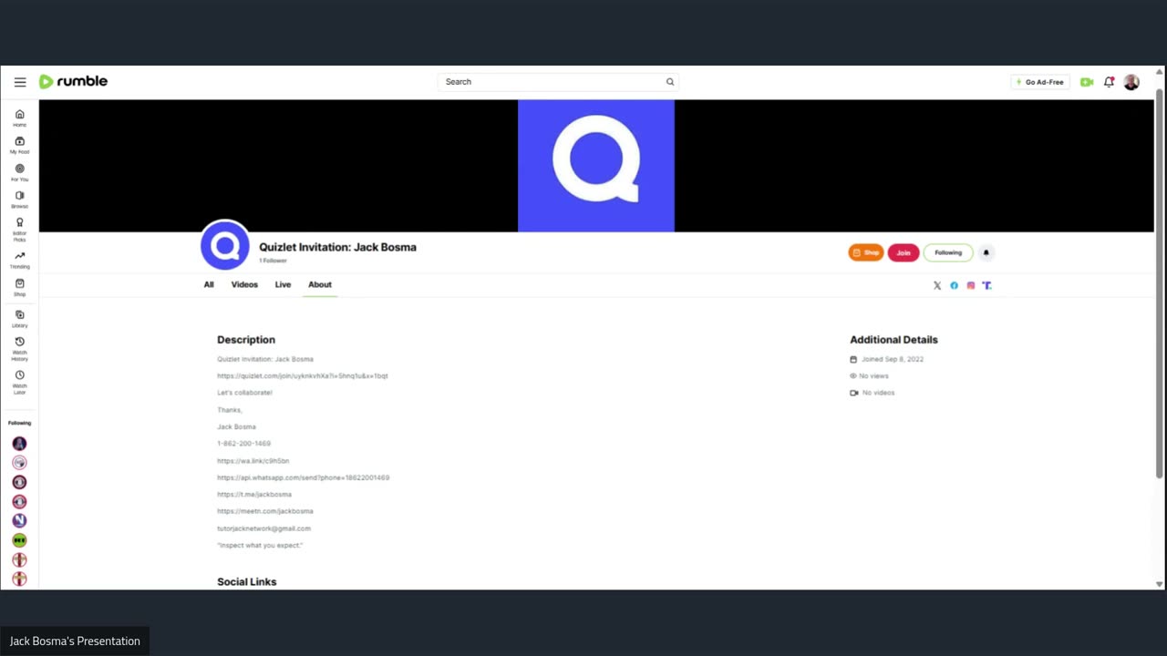 Quizlet Invitation: Jack Bosma