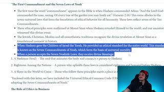 SANHEDRIN LETTER TO TRUMP TO SET UP THE 7 NOAHIDE LAWS
