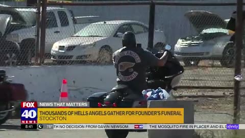 Thousands of Hells Angels gather for founder's funeral