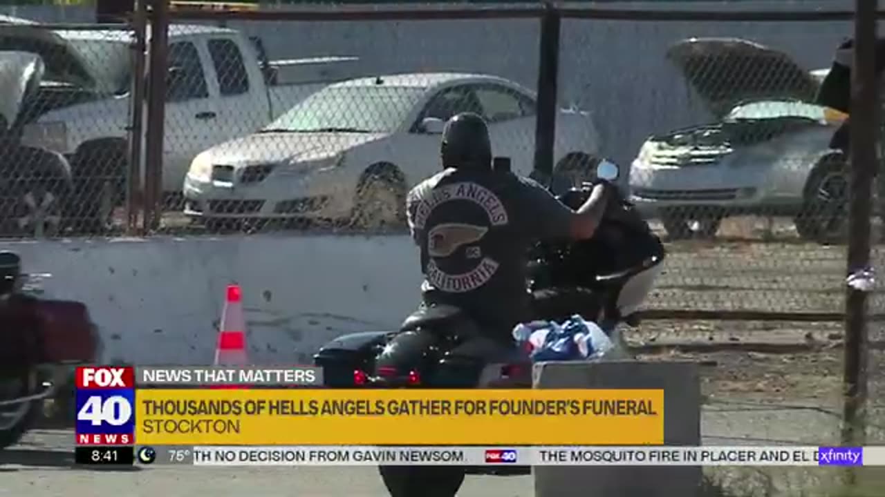 Thousands of Hells Angels gather for founder's funeral