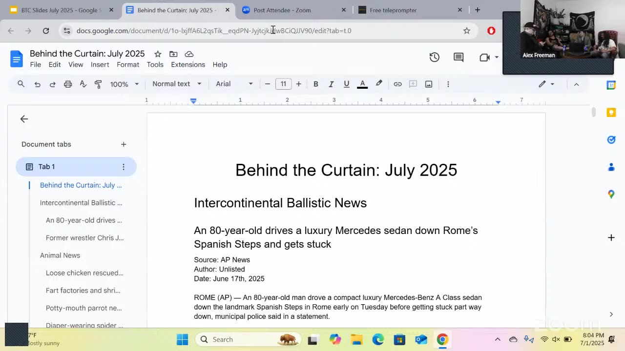 Behind The Curtain 7/1/25