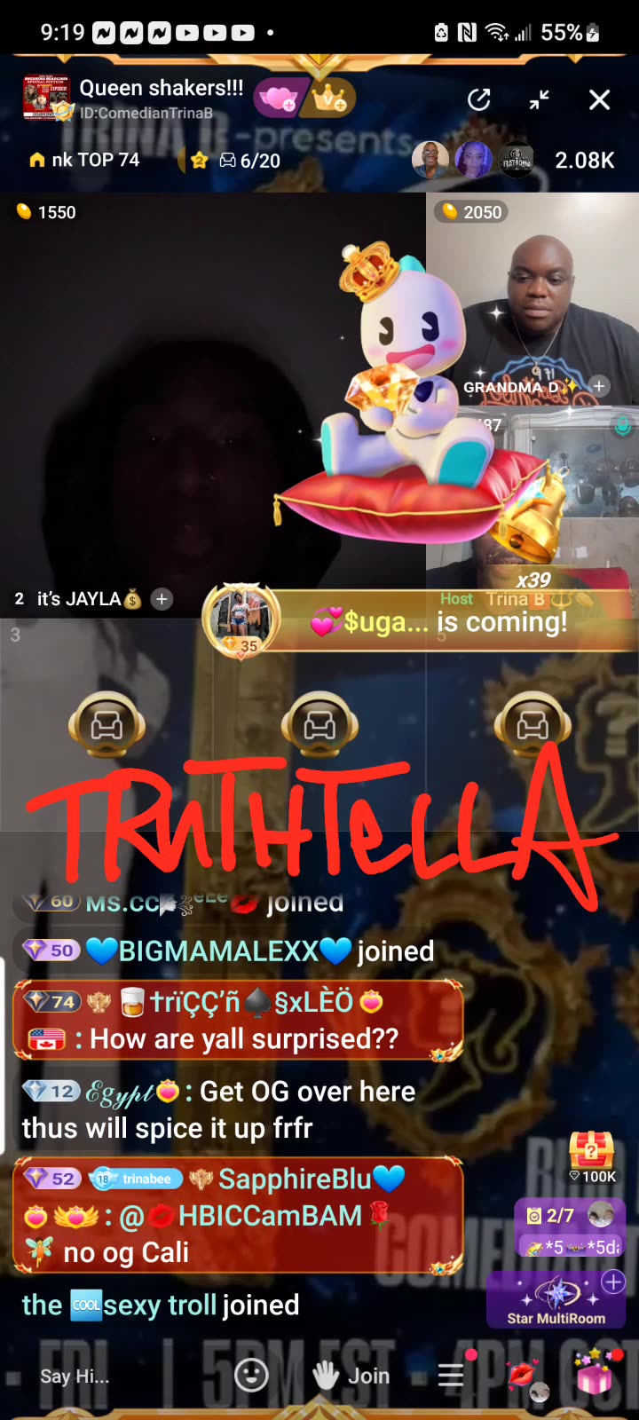 REMEMBER WHEN TRINA B TOLD MESSY CALLER HE DIDNT WANT TO GIVE A HOST LIKE GRANDMA D ANY LIGHT ONLY TO NOW NEED HIM FOR A FLOP SHOW NOBODY WANTS TO BE A PART OF LMAO MY HOW THE TABLES TURN EXPOSING OG CALI