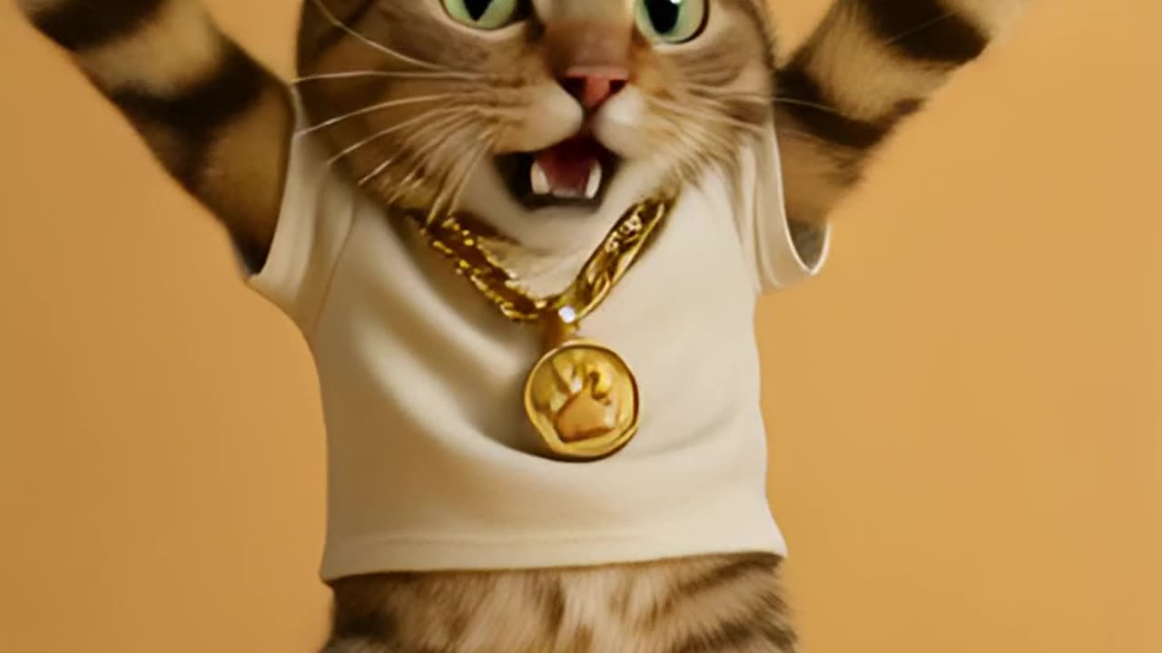 Groovy Cat Steals the Spotlight! 🐱🎩 AI’s Coolest Dancer!
