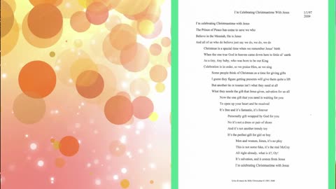 I'm Celebrating Christmastime With Jesus, Lyrics from A Christmas Album