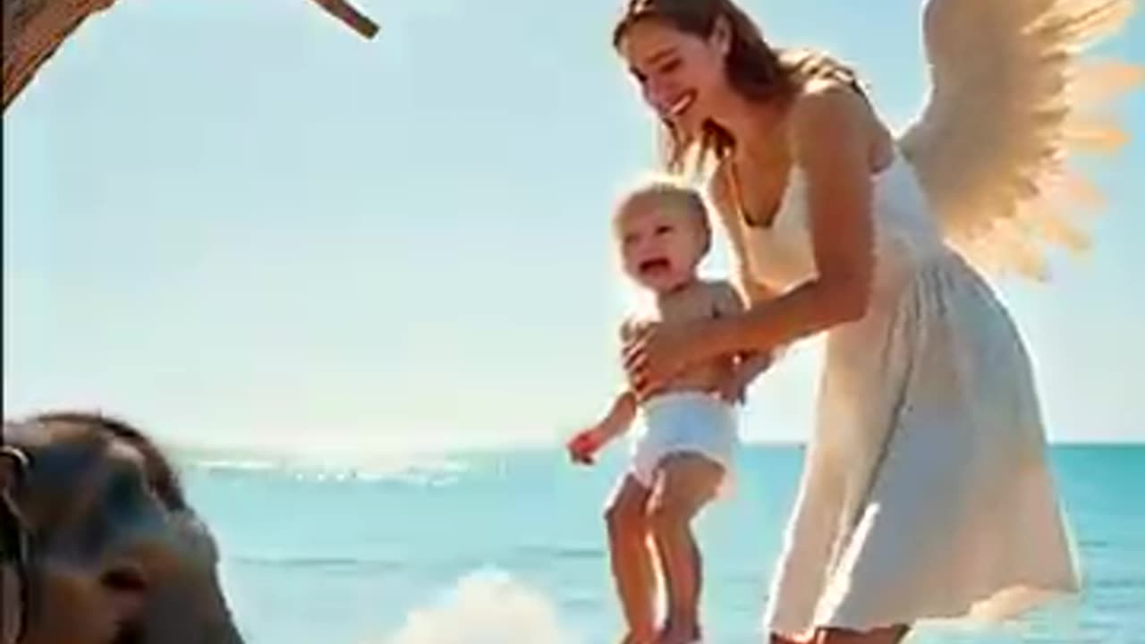 A cute grey elephant baby saves child from crocodile
