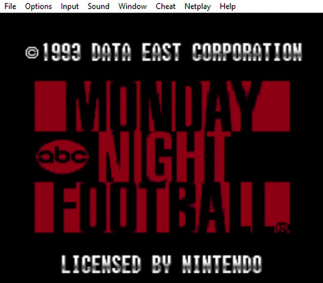 Snes Rom ABC Monday Night Football