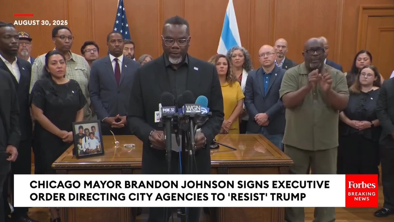 Chicago Mayor signs executive order directing agencies to resist Trump.