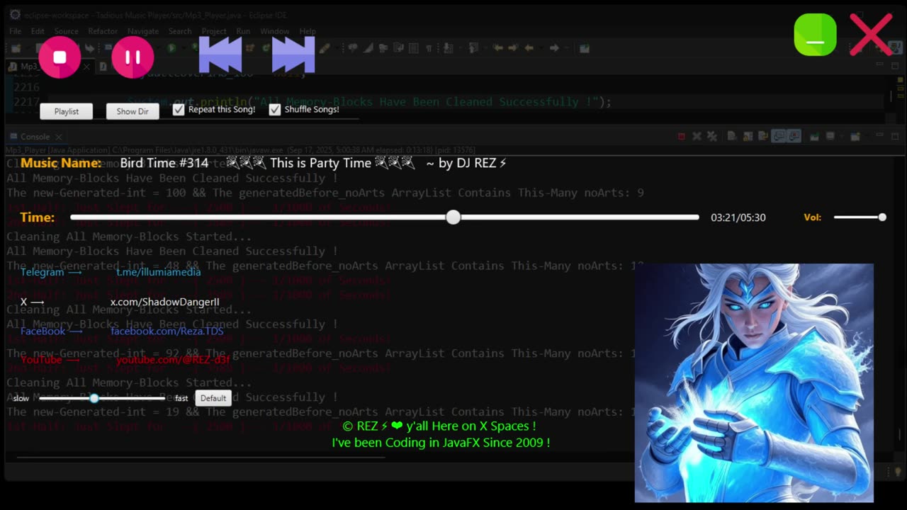 My Java: Bird Time #316 👽👽👽 Added ~3000 Lines of Code! 👽👽👽 ~ by DJ REZ ⚡