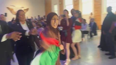Pro-Palestine Protester Removed From Axios Interview With Senator Josh Hawley
