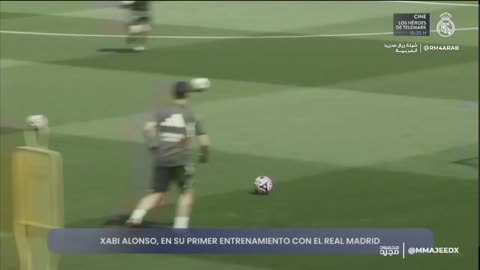 Full video of Xabi Alonso's first training session with Real Madrid today