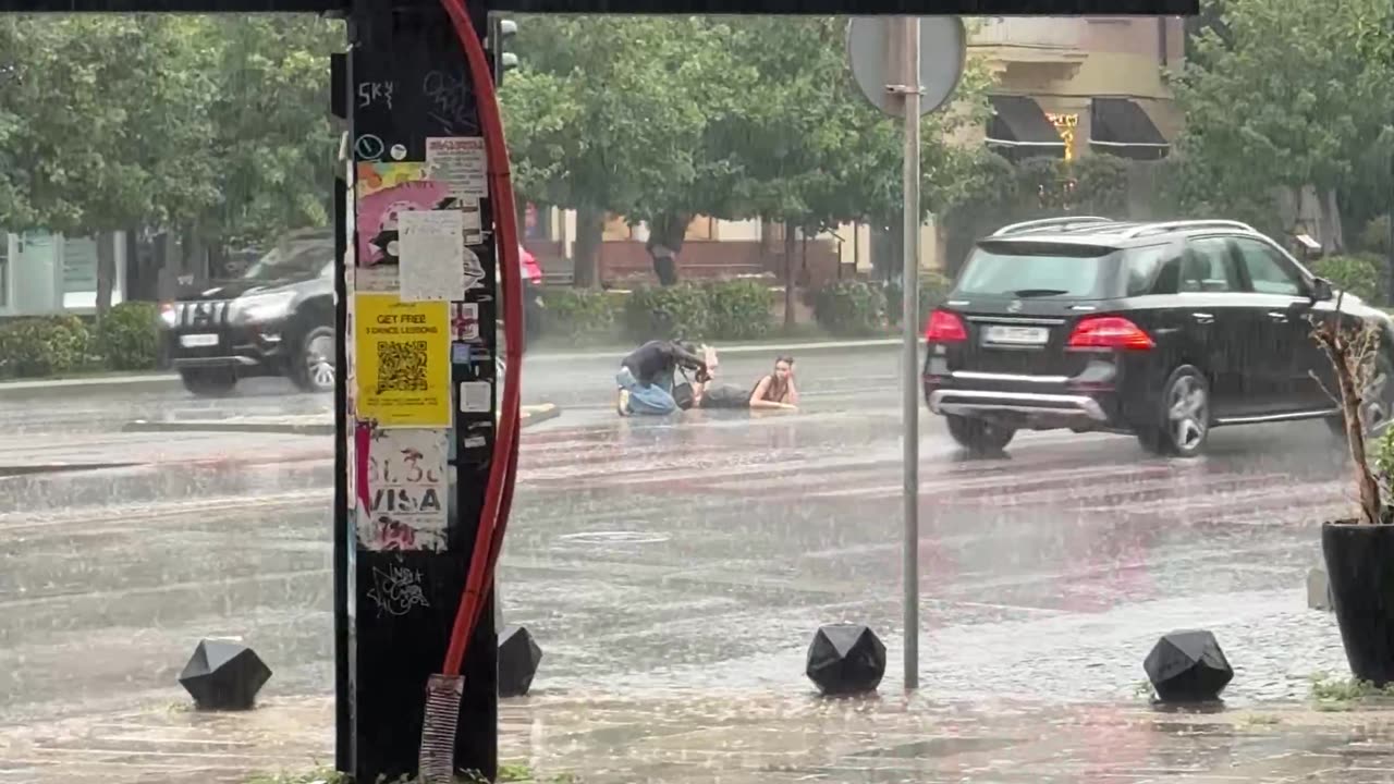 Street Photography In Pouring Rain
