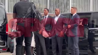 Marcus Rashford has arrived for his Barcelona contract signing
