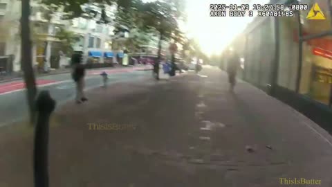 SFPD releases bodycam video of officer shooting man, dog on Market Street