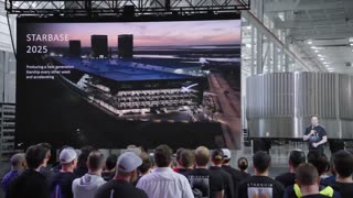 Elon Musk announces SpaceX is aiming to produce three Starships per day.