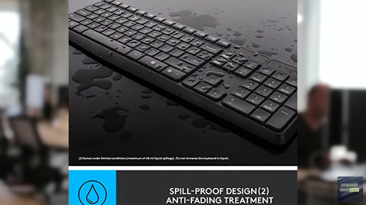 Logitech MK235 Wireless Keyboard and Mouse Combo for Windows, USB Receiver, Long