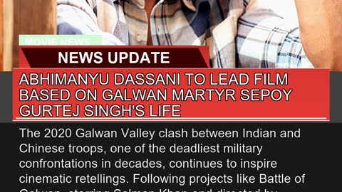 Abhimanyu Dassani to Lead Film Based on Galwan Mar