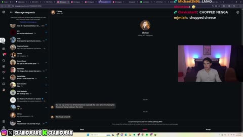 Clavicular cheks his Instagram DM's