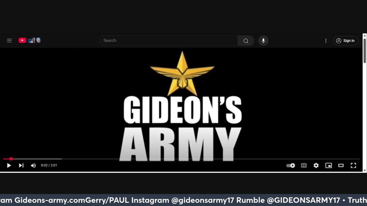 GIDEONS ARMY LIVE WED 9/3 @ 930 AM EST