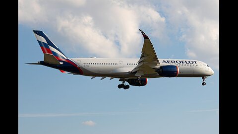 Aeroflot's flagship after 9 hours of a long flight