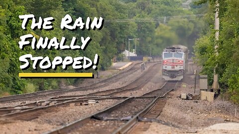 Stormy Sunday Railfanning: BNSF, Amtrak, Metra & CB&Q Heritage Locomotive in the Rain