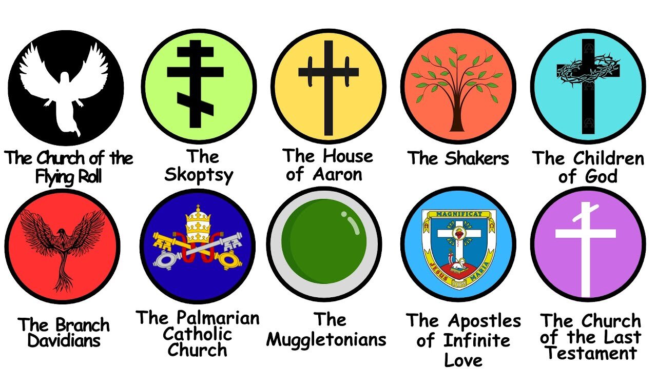 Tutte le SETTE CRISTIANE FOLLI di cui non avete mai sentito parlare spiegate DOCUMENTARIO Il paganesimo moderno,comprende una vasta serie di cults,sette e nuovi movimenti religiosi detti NRM e culti sugli UFO,apocalittici che esistono da decenni