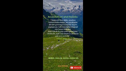 Allâh-u Teâlâ'nın bize haram kıldığı ve çirkin işler, buyrun videoda...