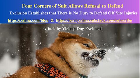 Four Corners of Suit Allows Refusal to Defend