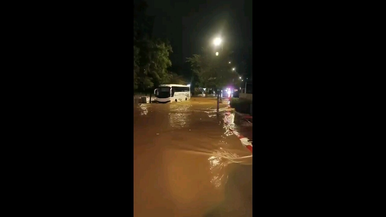 Heavy rains caused floods in southern Israel’s coastal cities.