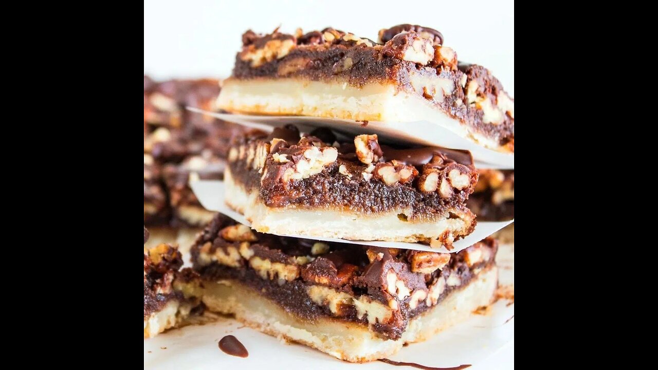 The BEST Chocolate Pecan Slab Pie Bars