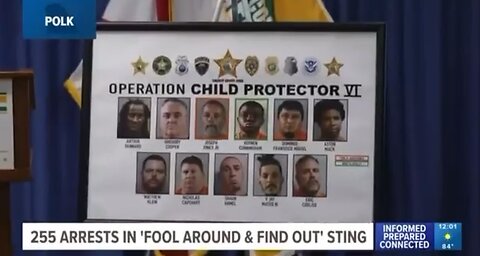 🚨 255 Pedos, including 36 Illegal Alien child sex predators arrested in Polk County, Florida