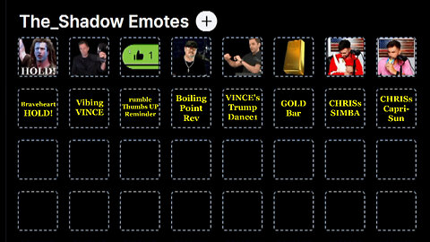 The_Shadow Emotes Collection ~ NEW!: BoilingPointRev, CHRISsWORLD, Vince's 'Trump Dance' & Gold Bar