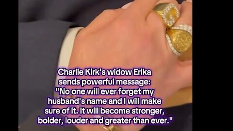 CHARLIE KIRK'S FAKE WIFE SENDS A REAL AND POWEFUL MESSAGE UNITING ENGLISH AND FRENCH FREEMSONRY